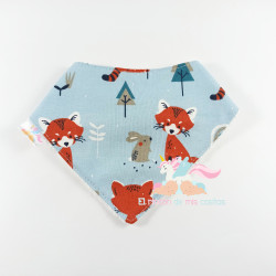 Babero bandana "zorrito azul"