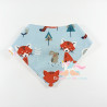 Babero bandana "zorrito azul"