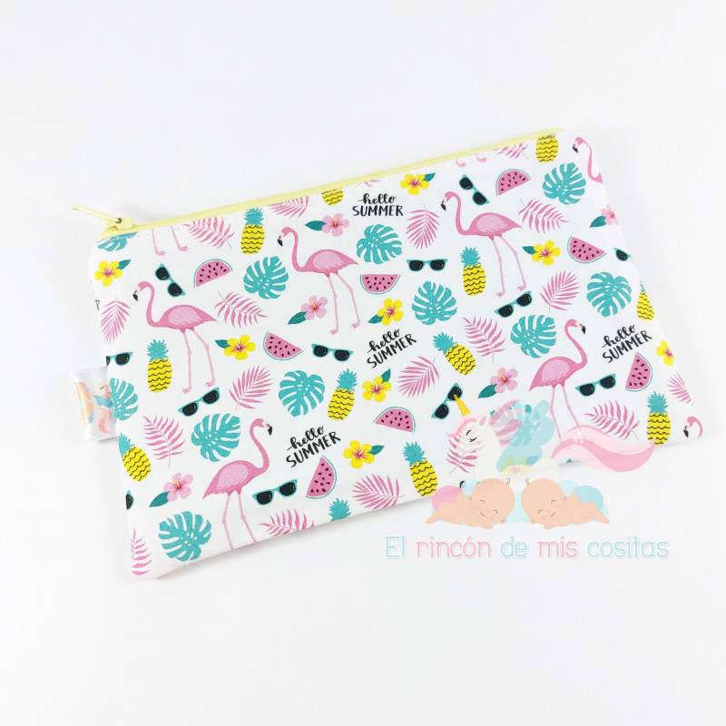 Neceser pequeño "Flamingos"